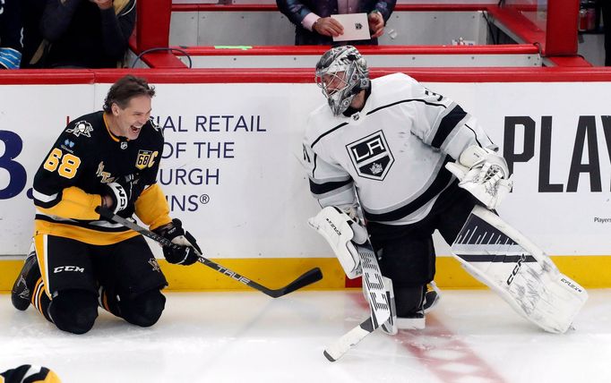 Jaromír Jágr a Cam Talbot