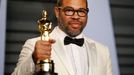 Director Jordan Peele with Best Original Screenplay Oscar