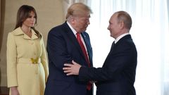 Melania Trumpová, Donald Trump a Vladimir Putin.