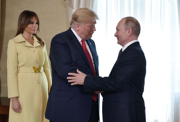 Melania Trumpová, Donald Trump a Vladimir Putin.