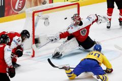 Švédové nadělili Rakousku devět gólů. Kanada zdolala Francii, Finsko porazilo Dány