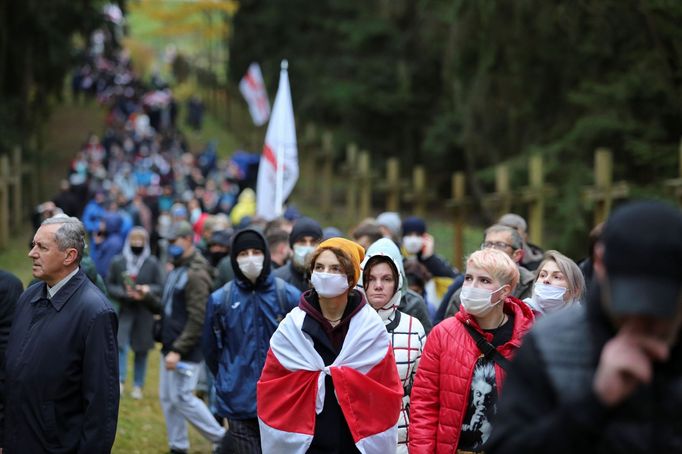 Protirežimní protesty v Bělorusku pokračují i v listopadu 2020.