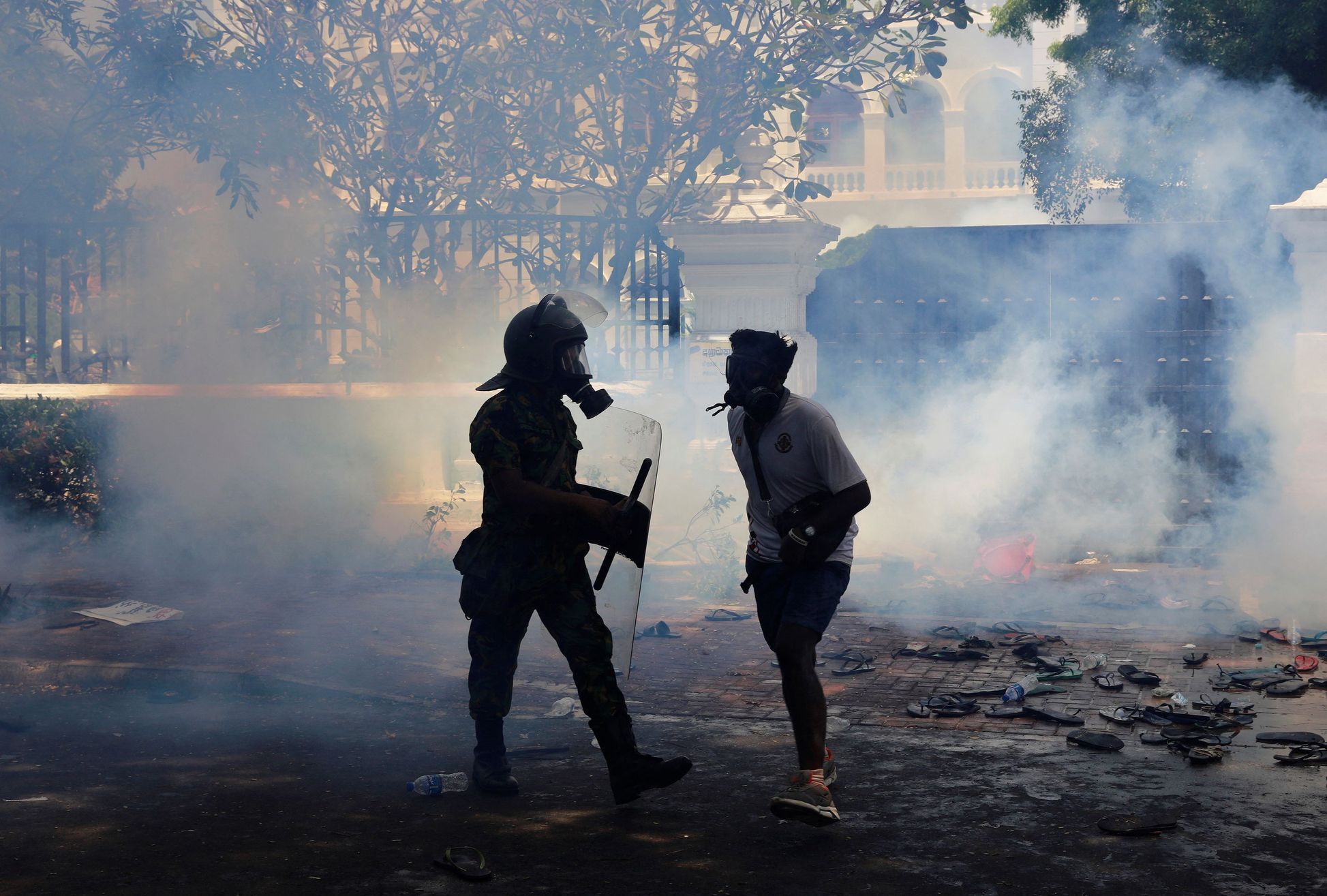 srí lanka protest prezidentský palác