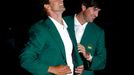 Adam Scott po vítězství na Masters s Bubbou Watsonem