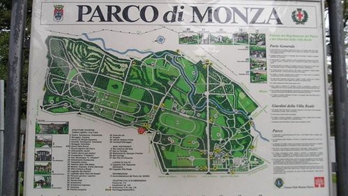 Královský park v Monze není jen trať formule jedna, ale také dostihová dráha nebo místo procházek Italů.