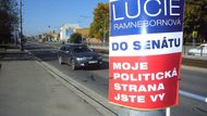 Lucie Ramnebornová zahájila kampaň mezi prvními. Visela doslova na každém sloupu