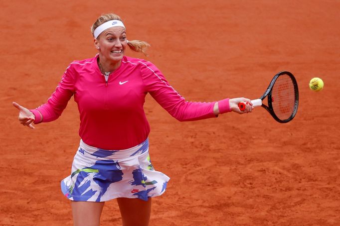 Petra Kvitová v osmifinále French Open 2020.