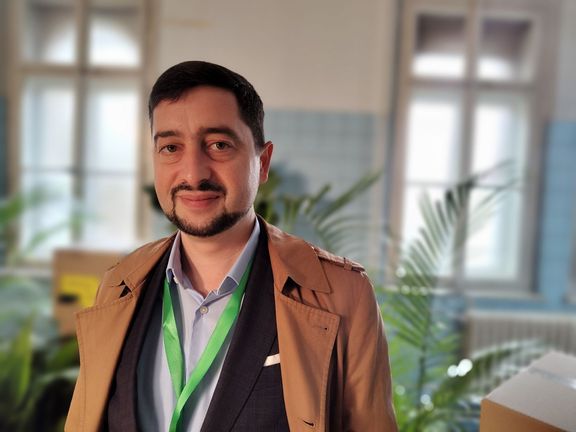 Moldavský expert Valeriu Pasa na konferenci Unlock 2025, kterou pořádalo Prague Civil Society Centre. 19. května 2025.
