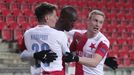 Slávisté slaví v zápase Evropské ligy Slavia - Beer Ševa