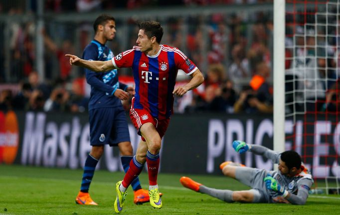 LM, Bayern-Porto: Robert Lewandowski slaví gól na 3:0