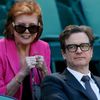 Wimbledon 2014, semifinále: zpěvačka Cilla Blacková a herec Colin Firth