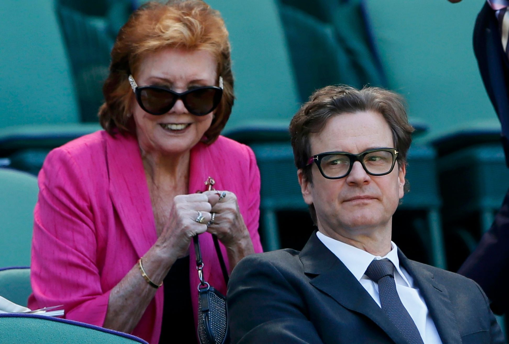 Wimbledon 2014, semifinále: zpěvačka Cilla Blacková a herec Colin Firth