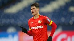 10. kolo německé fotbalové bundesligy 2020/21, Schalke - Leverkusen: Patrik Schick slaví svůj gól v dresu Bayeru