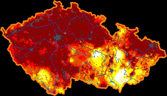 Intersucho mapa intenzity sucha 27. týden