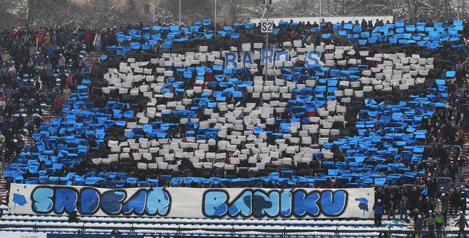 Fotbal, Baník Ostrava - České Budějovice: fanoušci Baníku