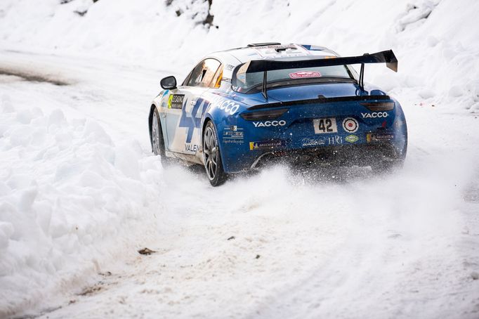 Robert Cedric (Alpine) na trati Rallye Monte Carlo 2021