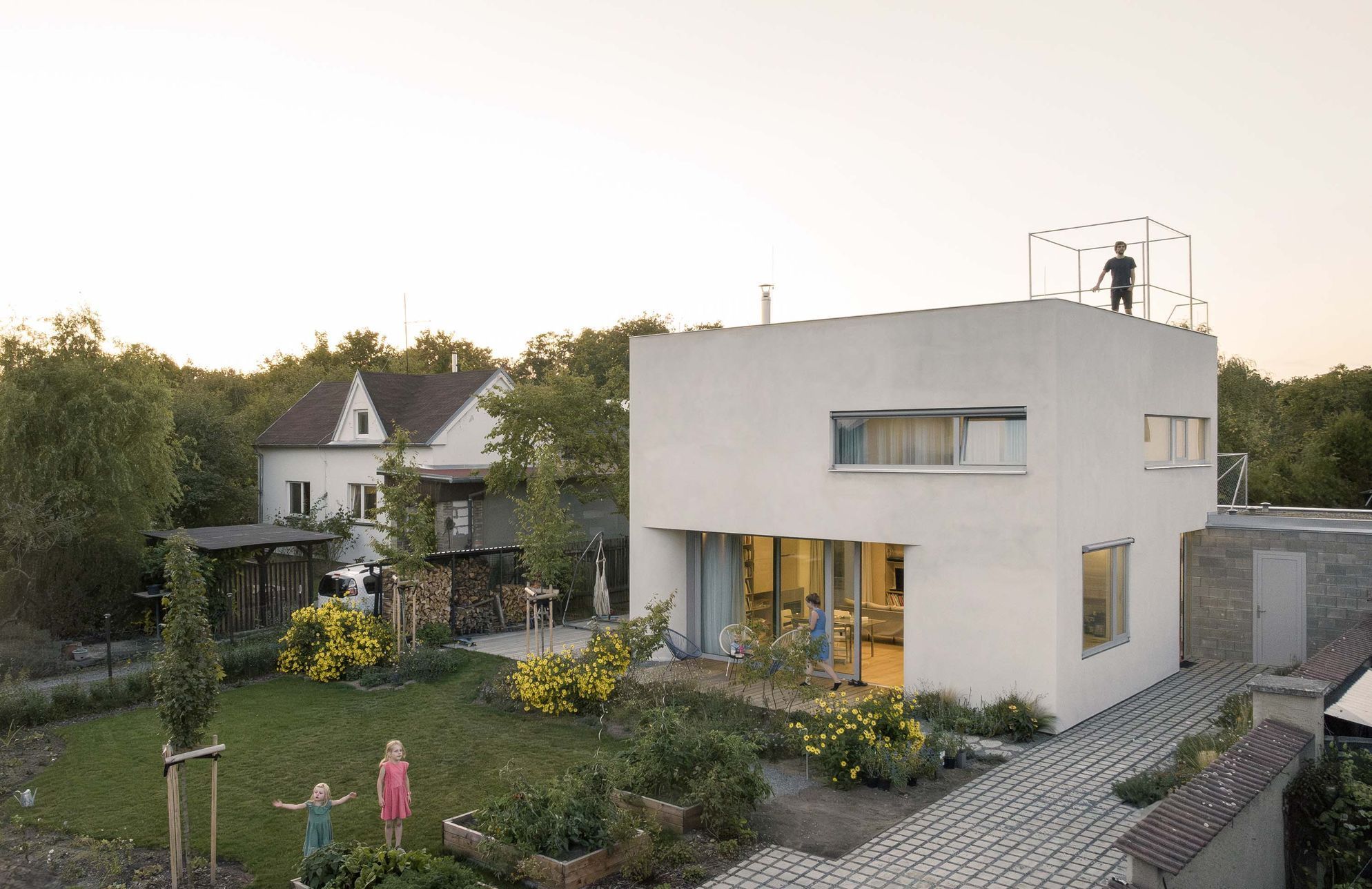 dům, rekonstrukce, zeleň, rodina, Praha