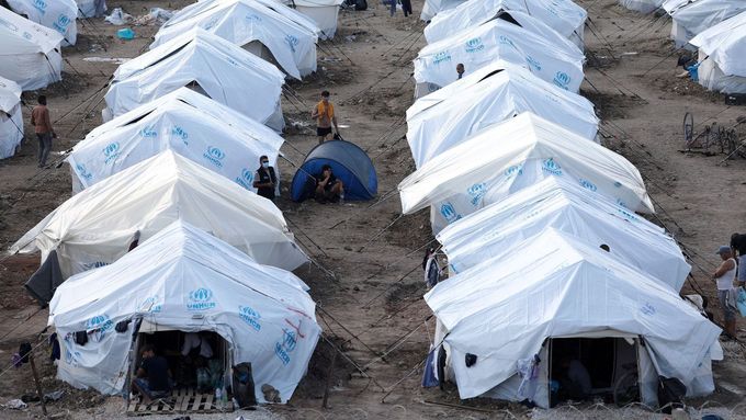 Tábor pro uprchlíky na řeckém ostrově Lesbos