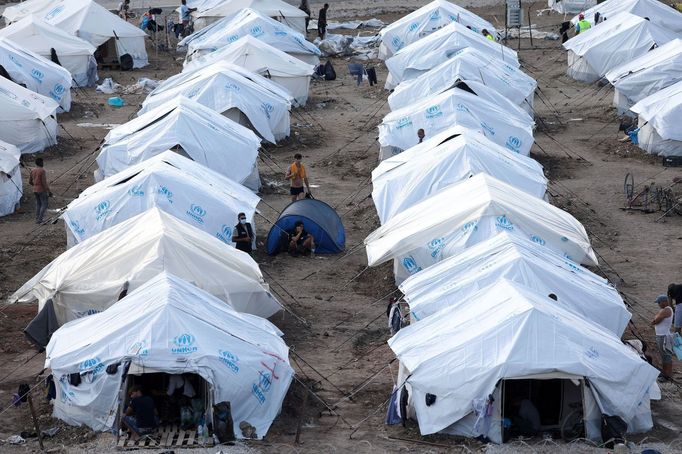 Tábor pro uprchlíky na řeckém ostrově Lesbos