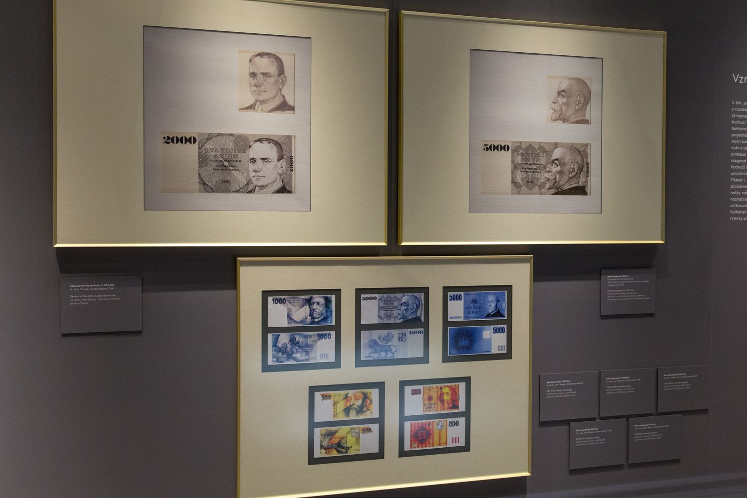 Výstava v ČNB připomíná 30. výročí vzniku České republiky a české měny