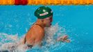 Lithuania's Ruta Meilutyte swims ahead of Russia's Yuliya Efimova to a new world record in the women's 50m breaststroke semi-final during the World Swimming Championships