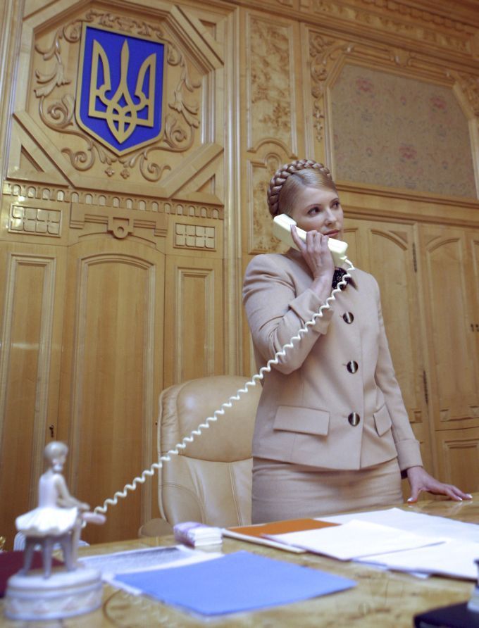 Premiérka Ukrajiny Tymošenková telefonuje prezidentu Juščenkovi