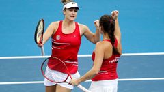 Tennis - Billie Jean King Cup - Finals Gabriela Dabrowská a Rebecca Marinová