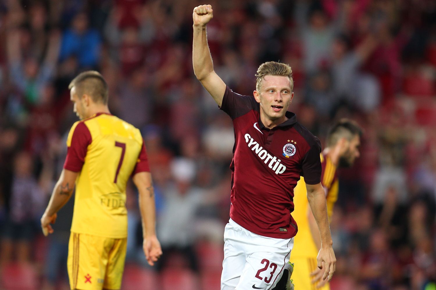 SL, Sparta-Dukla: Ladislav Krejčí slaví gól na 1:0