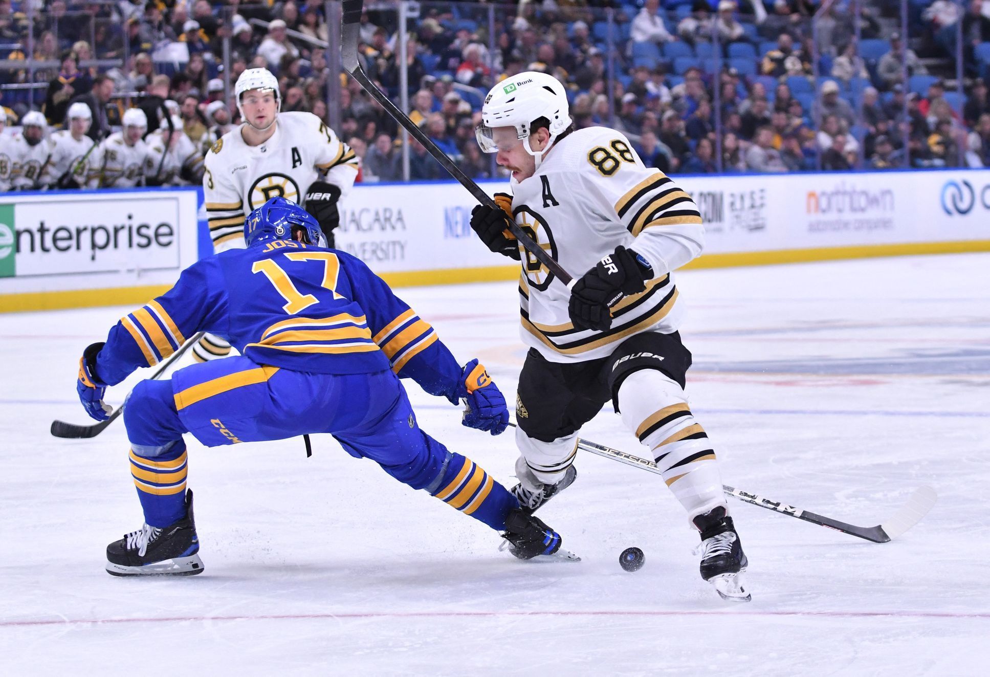 NHL: Boston Bruins at Buffalo Sabres, hokej, David Pastrňák