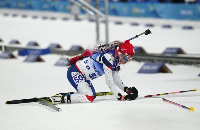 Tereza Voborníková v individuálním závodě na olympiádě v Pekingu 2022