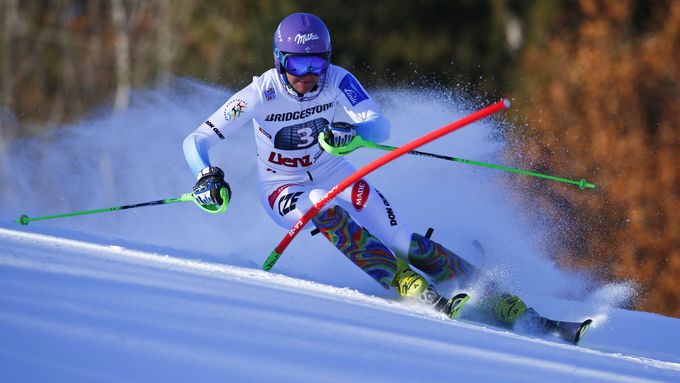 Prohlédněte si fotografie z dnešního slalomu Světového poháru, v němž Šárka Strachová obsadila páté místo.