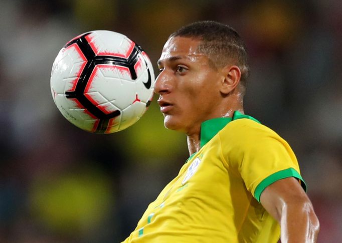 Soccer Football - International Friendly - Brazil v South Korea - Mohammed bin Zayed Stadium, Abu Dhabi, United Arab Emirates - November 19, 2019   Brazil's Richarlison i