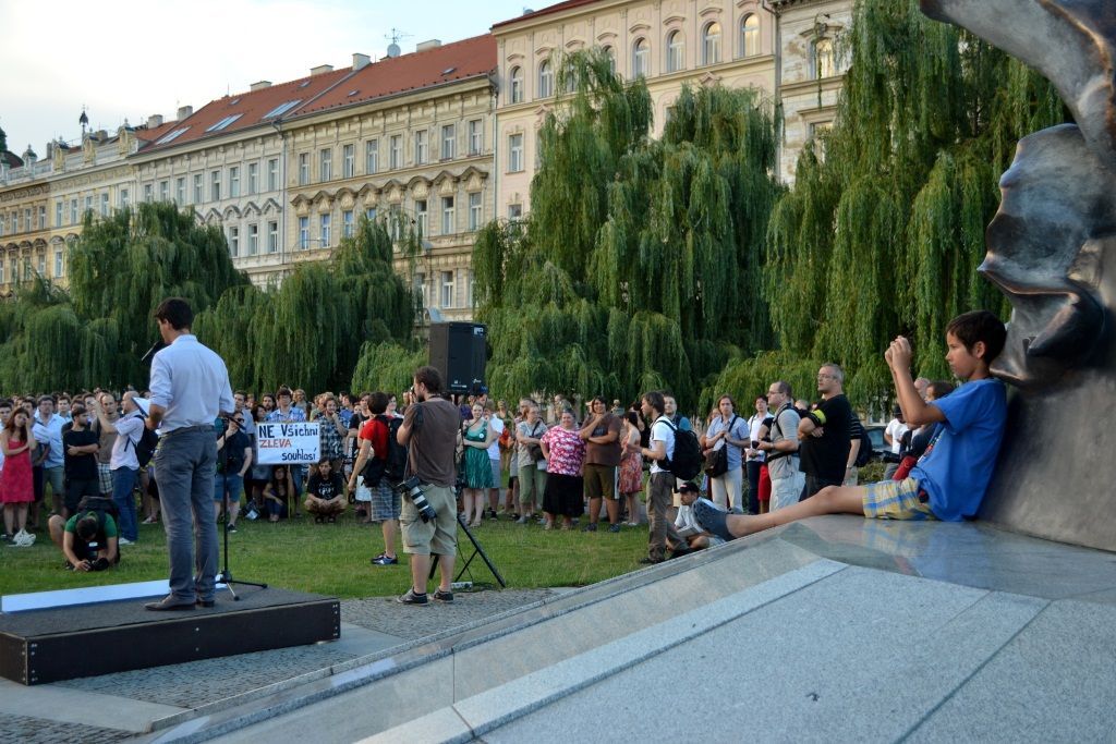 Demonstrace proti Rusnokově vládě