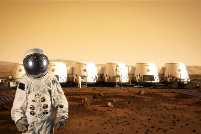 Vizualizace projektu Mars One, jehož cílem je v rámci reality show osídlit Mars do roku 2025.