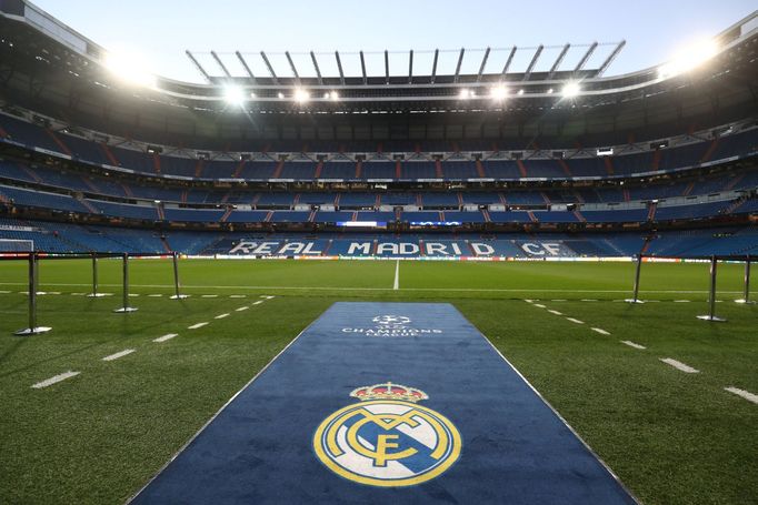 Stadion Santiago Bernabeu před zápasem Ligy mistrů Real Madrid - Viktoria Plzeň.