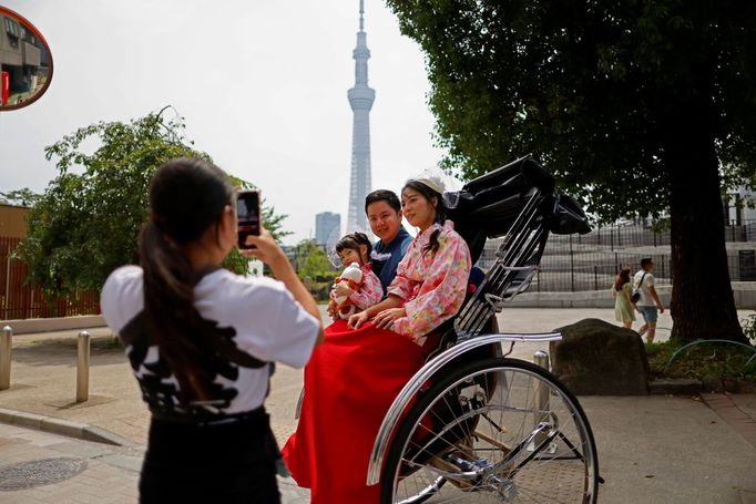 Japonsko rikša ženy