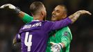 Finále LM, Real-Juventus: radost Realu - Sergio Ramos a Keylor Navas