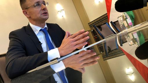Maďarský ministr zahraničí Péter Szijjártó.