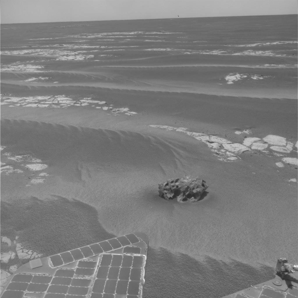 Mars - Opportunity - nález meteoritu, 2009