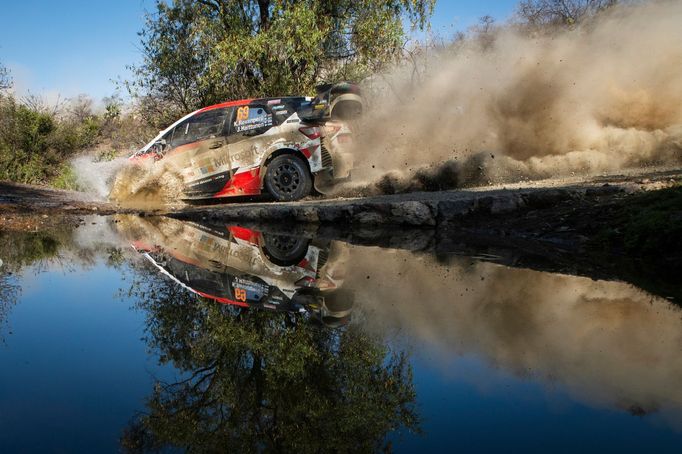 Kalle Rovanperä v Toyotě při Mexické rallye 2020