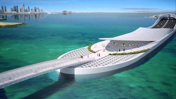 Návrh Sharq Crossing v katarském Dauhá počítá s výstavbou tří mostů.