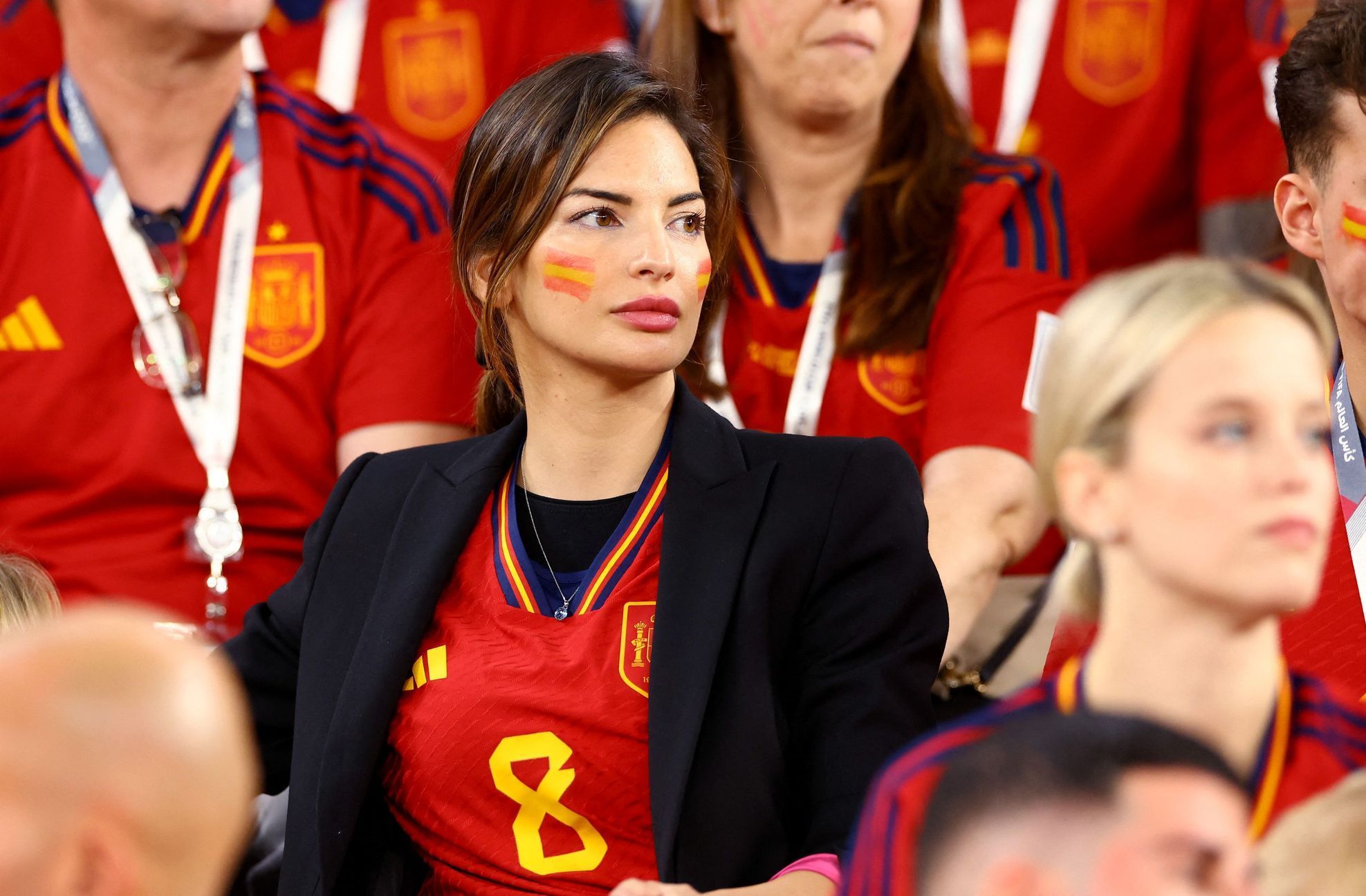 Kokeho manželka Beatriz Espejelová v osmifinále MS 2022 Maroko - Španělsko