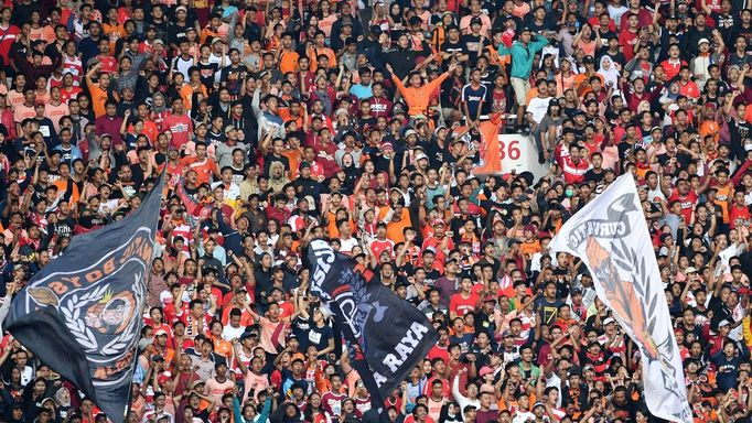 Fanoušci týmu Persija Jakarta