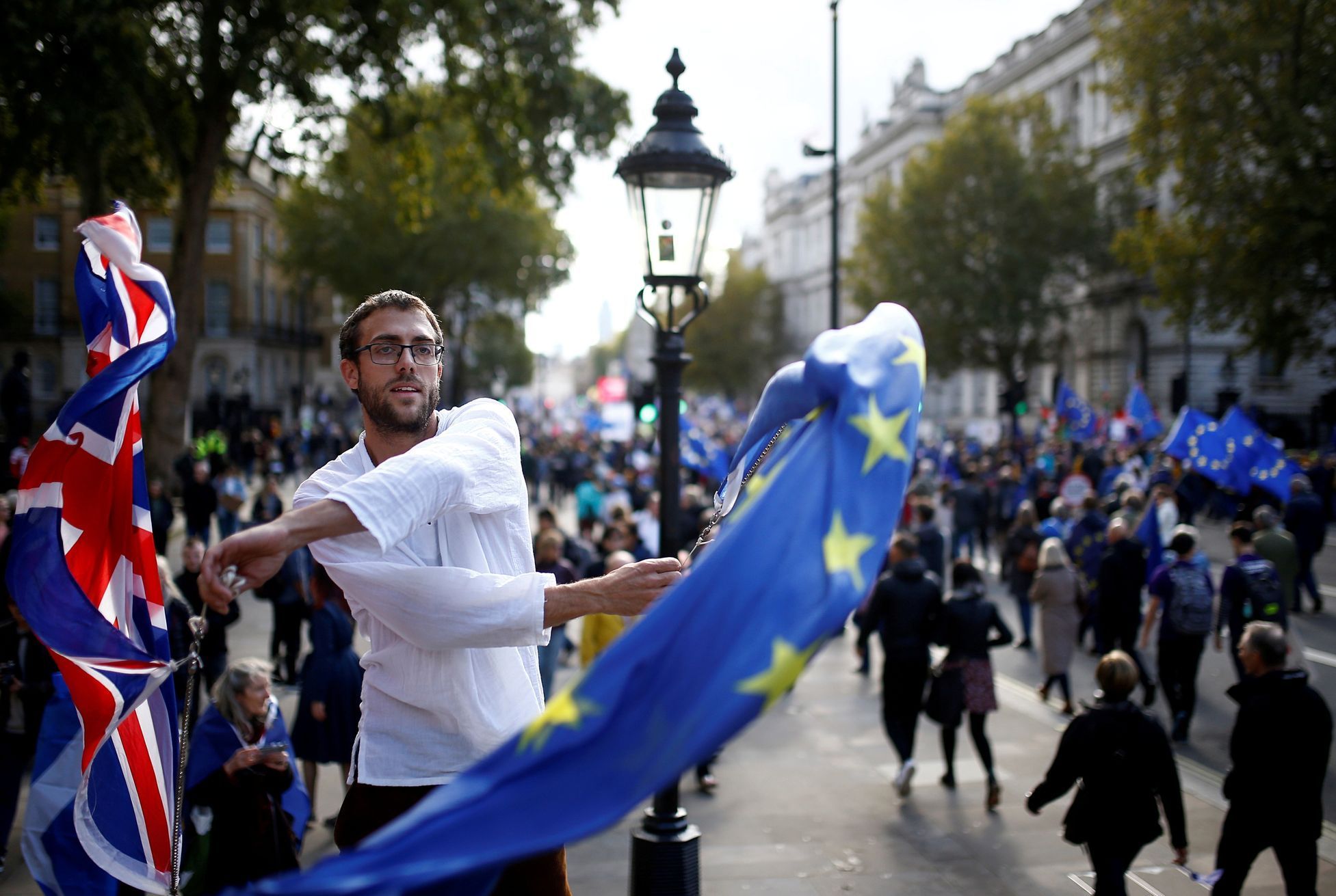 Brexit protesty demonstrace říjen 2019 Londýn
