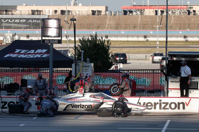 Will Power v závodě IndyCar na Texas Motor Speedway