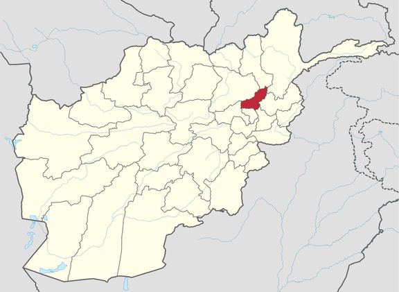Provincie Pandžšír na mapě Afghánistánu.