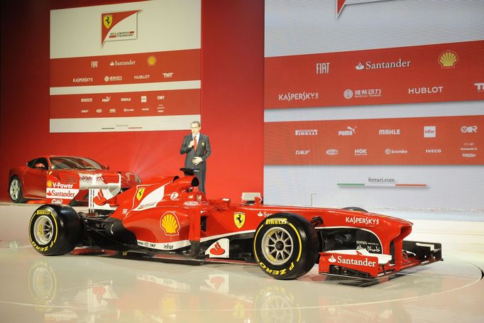 Ferrari F138 a Luca di Montezemolo