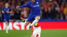 fotbal, odveta čtvrtfinále Evropské ligy, Chelsea - Slavia, Eden Hazard a Tomáš Souček