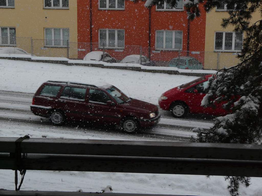 Sněžení v Plzni