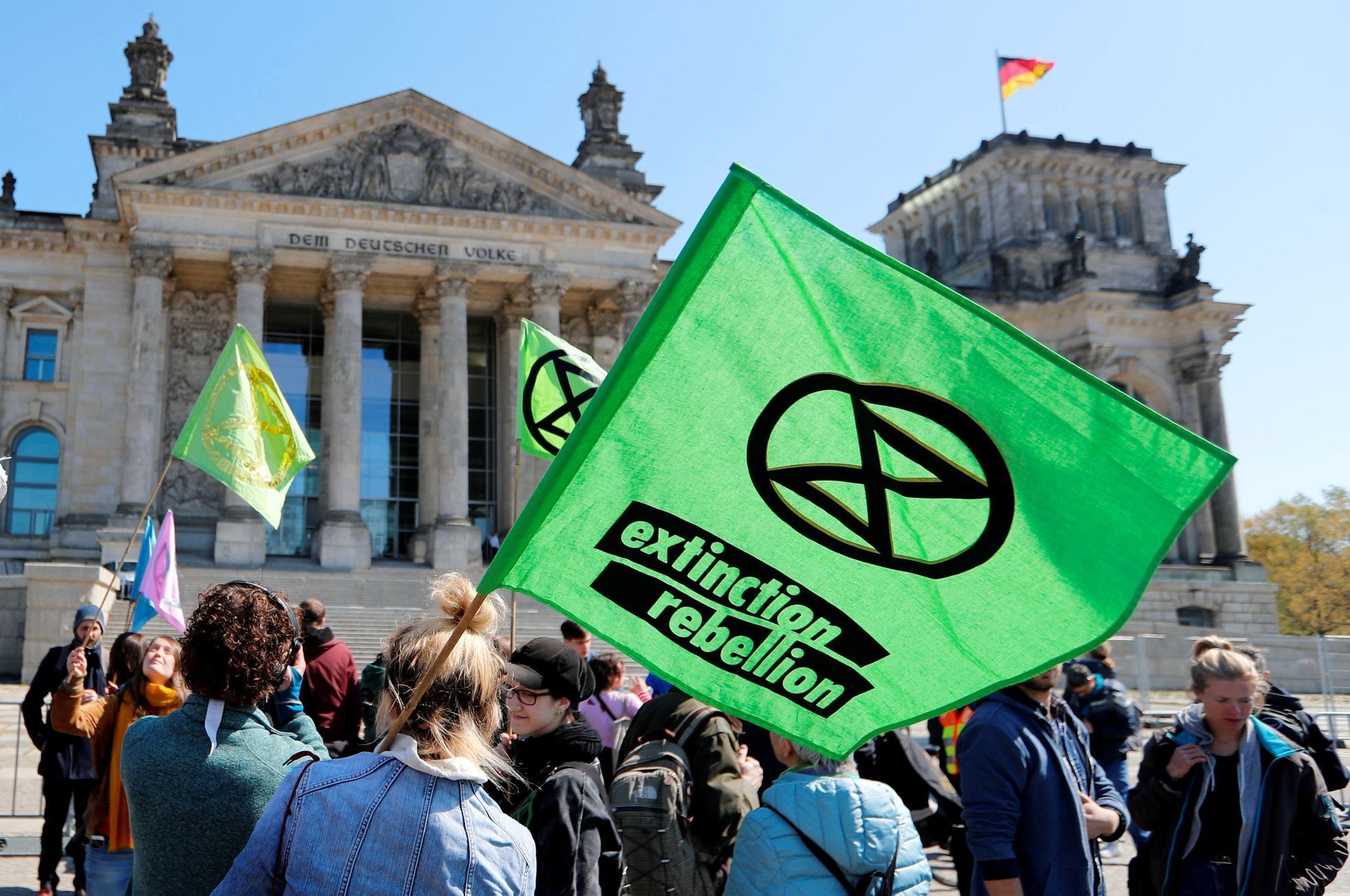 Protest Extinction Rebellion v Berlíně